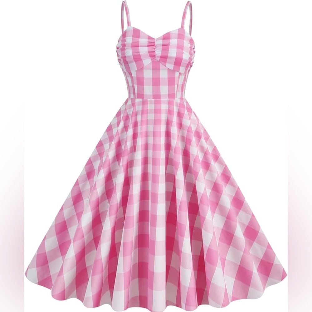 Costume: Women's Vintage 1950s Cocktail Party Swing Dress style.